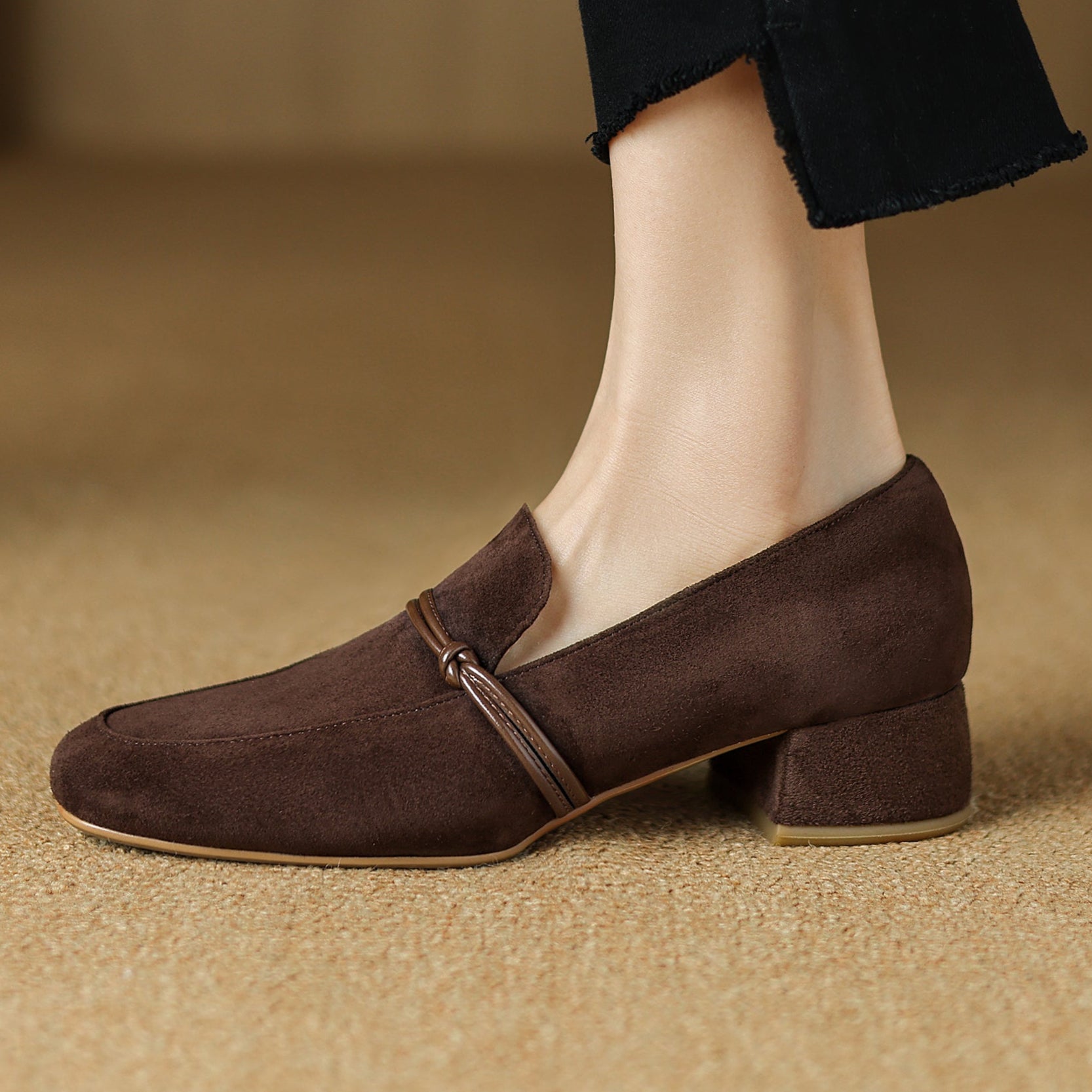 Leather and suede Loafers
