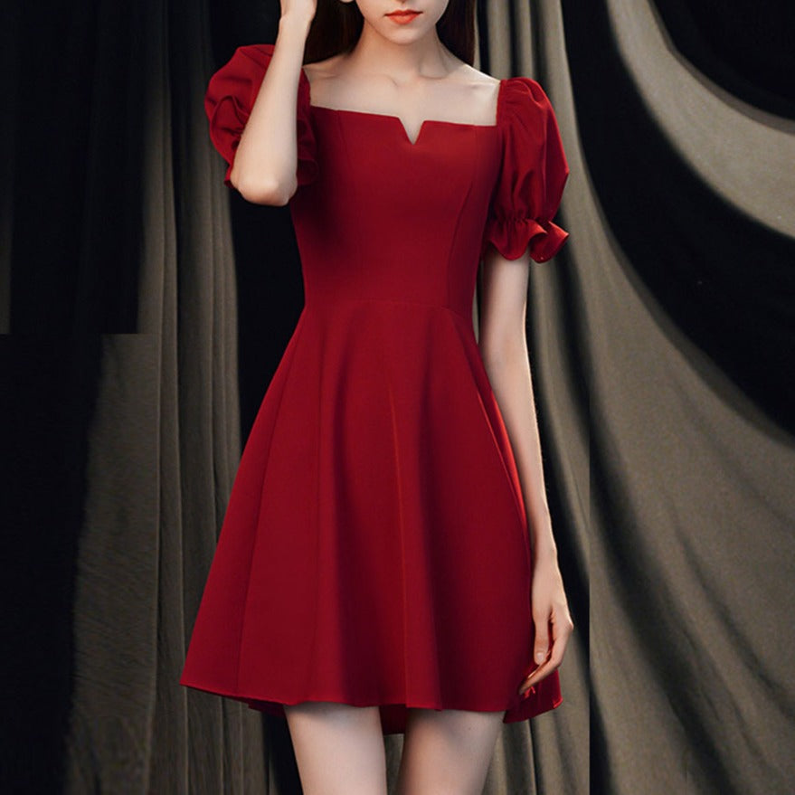 Homecoming Dresses Simple Burgundy Satin Short Prom Dress, Cocktail Dr ubekeen Homecoming Dresses Simple Burgundy Satin Short Prom Dress, Cocktail Dr ubekeen