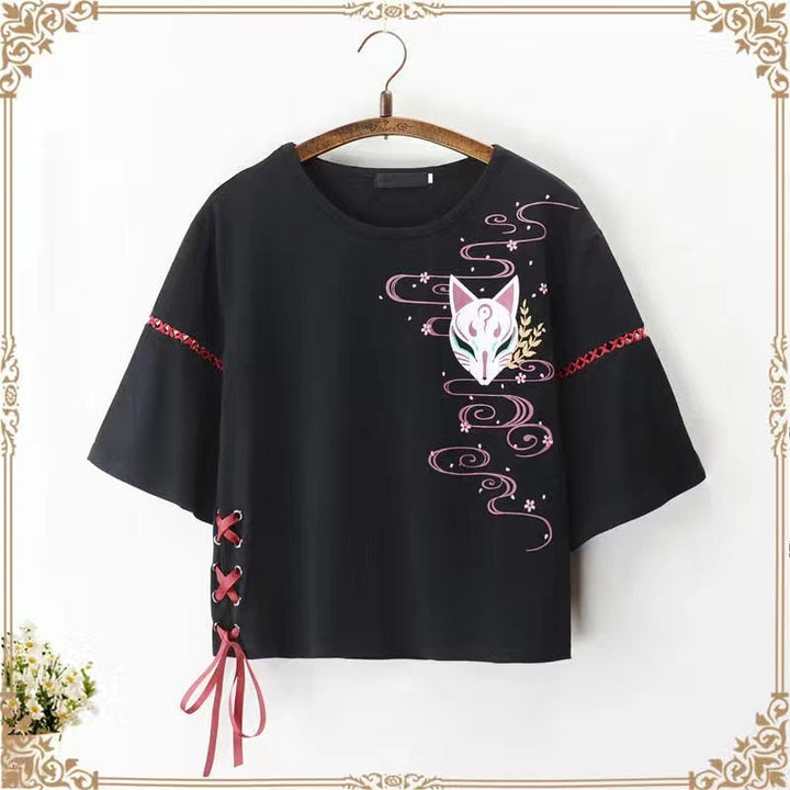 Cute Japanese Style Windy Lolita Ribbon Fox Set