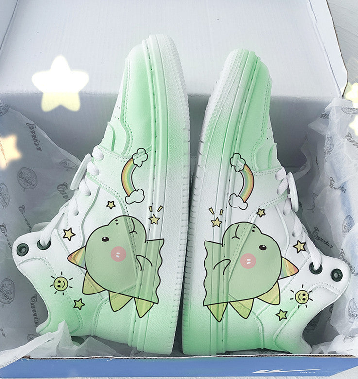 Preppy High Tops sneakers Lovely Dinosaur Shoes