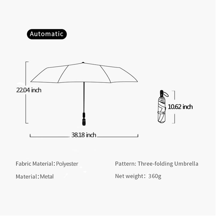 Automatic Sunscreen Cute Cat Claw Three-Folding Umbrella