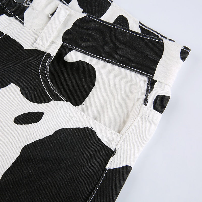 Cow Print Y2K Jeans