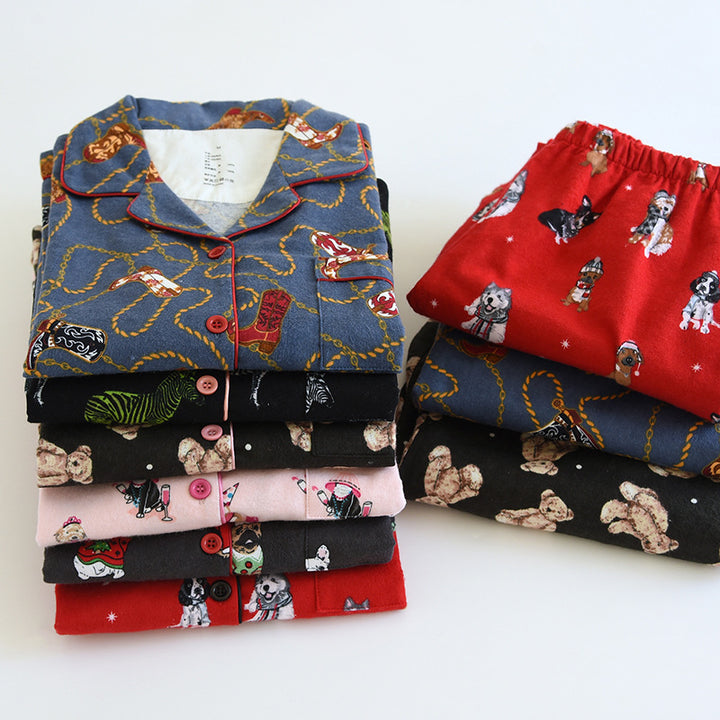 Couple Animal Dog Print Pajama Set PJS Christmas Pajamas Presents