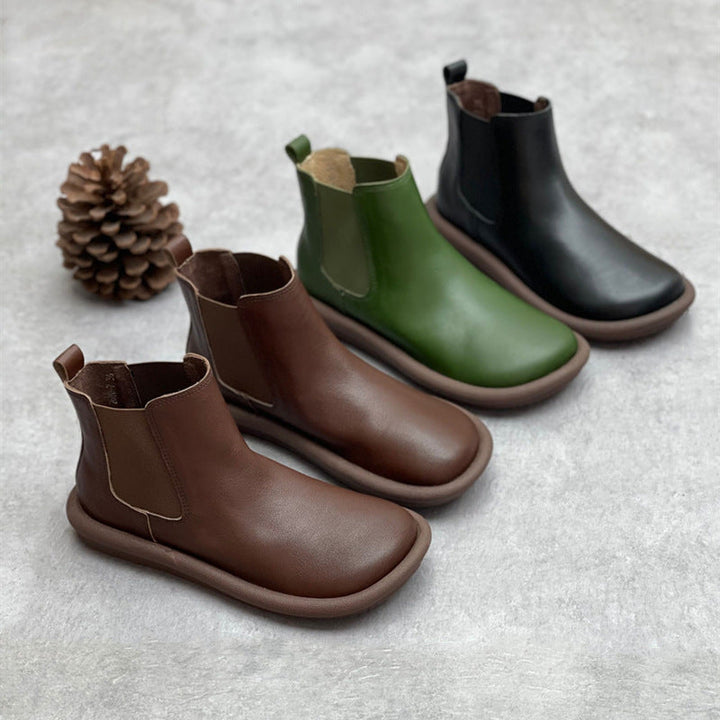 Women's Vintage Chelsea Ankle Boots – Fleece Lined Casual Style