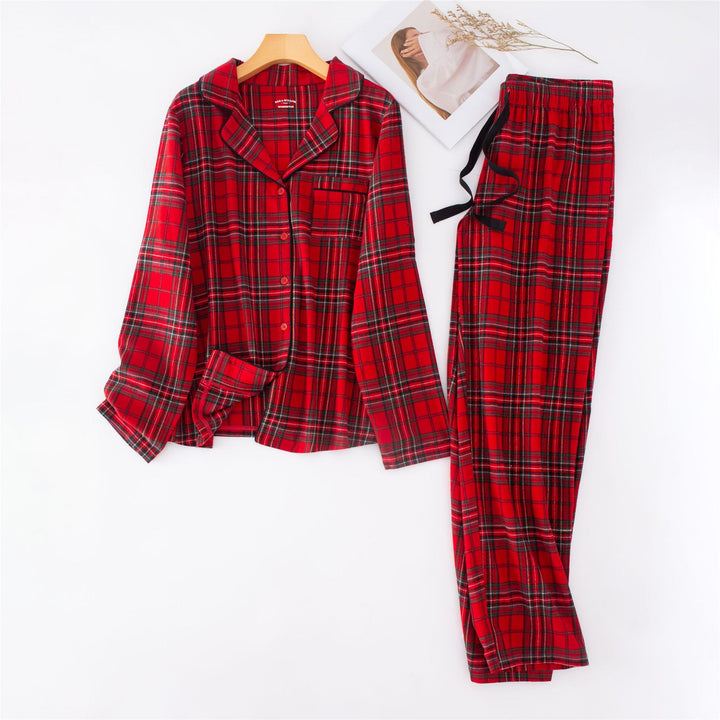 Couple Red Cotton Plaid Pajama Set  PJS Christmas Pajamas Presents