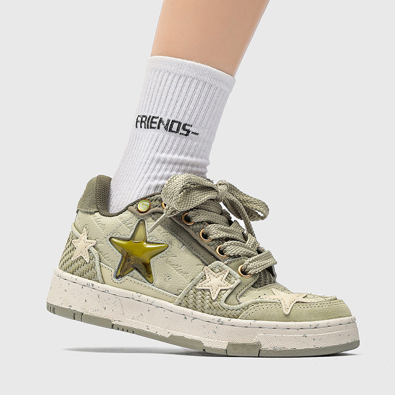 Couple Style Casual Sneakers – Star Design Low-Top Shoes for Men & Women