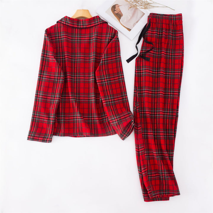 Couple Red Cotton Plaid Pajama Set  PJS Christmas Pajamas Presents
