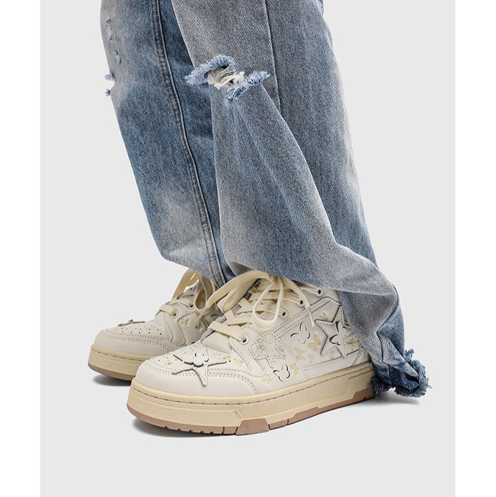 Unisex Low-Top Star Sneakers – Stylish Casual Couple Shoes