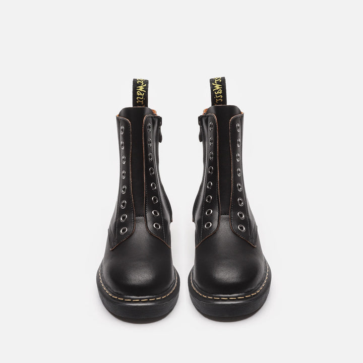Women's Cool Moto Biker No Lace-up Leather Short Boots