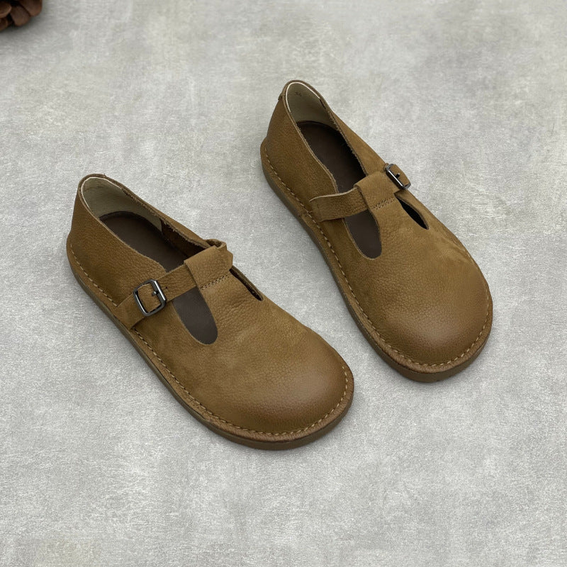 Handmade Leather Flat Soft Sole Women's Shoes