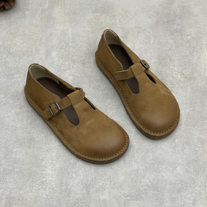 Handmade Leather Flat Soft Sole Women's Shoes