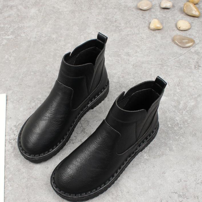Round Toe Short Flat Soft Sole Women's Boots