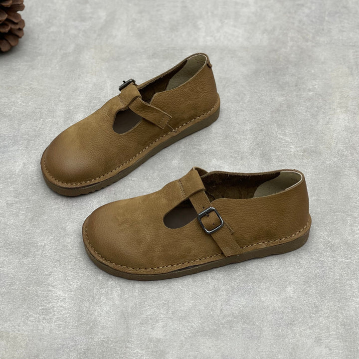 Handmade Leather Flat Soft Sole Women's Shoes