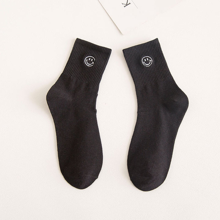 3 Pairs Smiley Cotton Socks Women's Socks