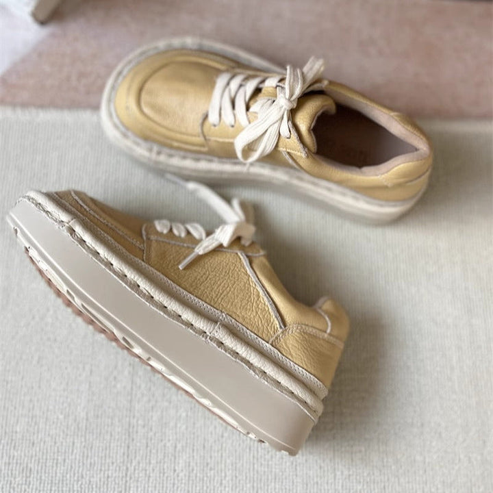 Women's Chunky Platform Lace-Up Low-Top Casual Shoes – Ugly-Cute Style