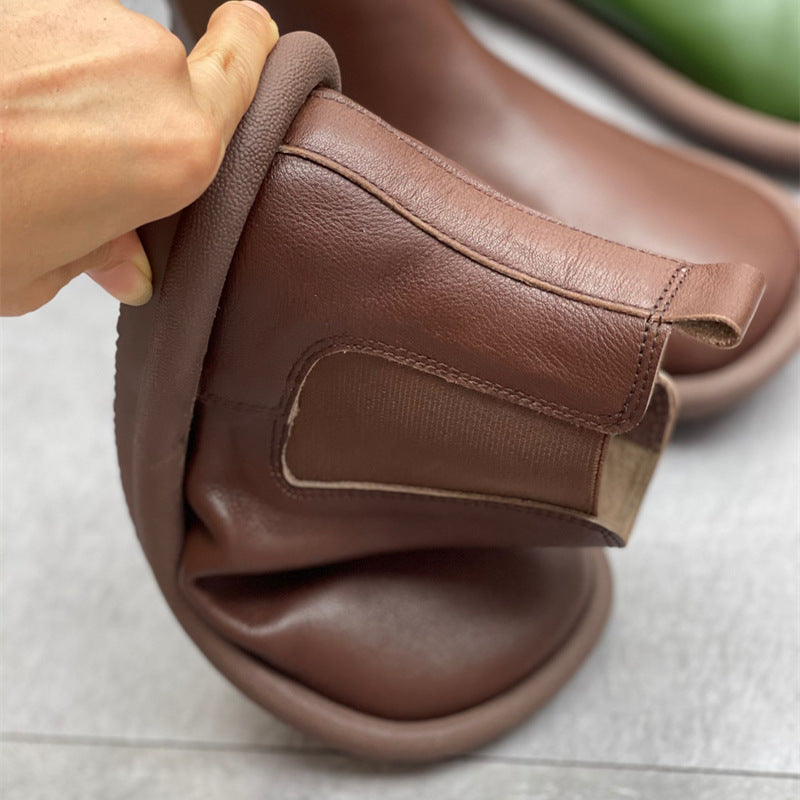 Women's Vintage Chelsea Ankle Boots – Fleece Lined Casual Style