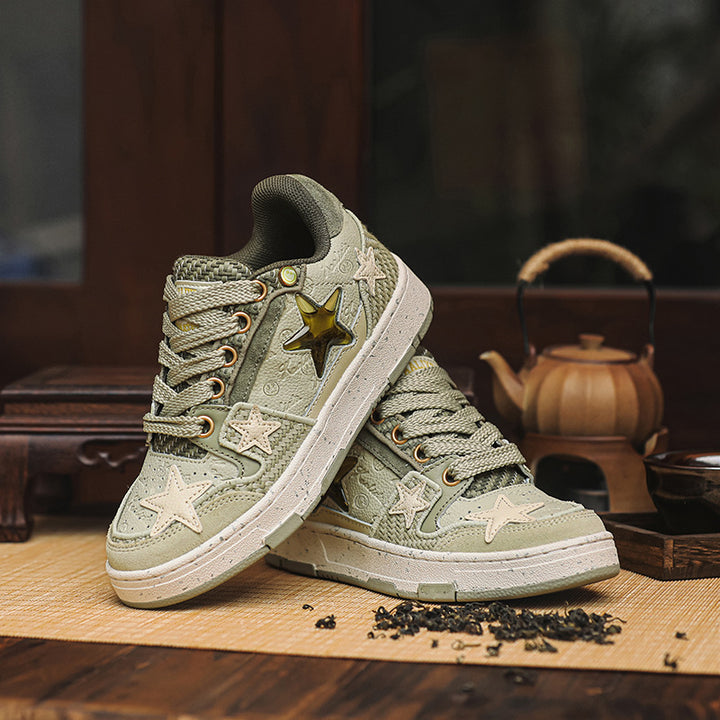 Couple Style Casual Sneakers – Star Design Low-Top Shoes for Men & Women