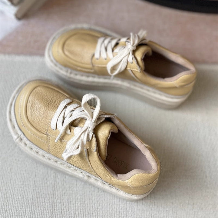 Women's Chunky Platform Lace-Up Low-Top Casual Shoes – Ugly-Cute Style