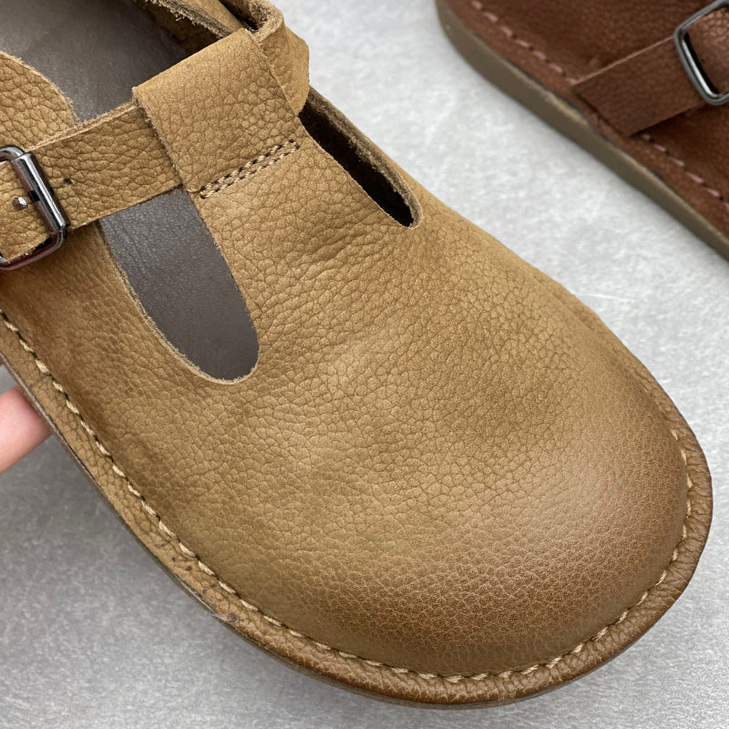 Handmade Leather Flat Soft Sole Women's Shoes