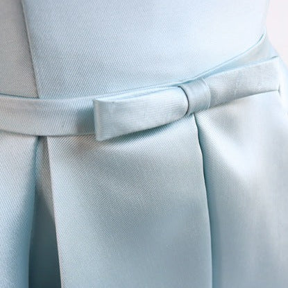 Pleated Satin Homecoming Dress With Off Shoulder
