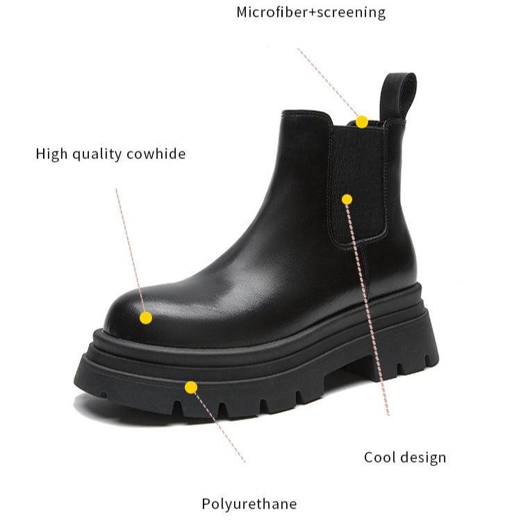 Women's Platform Short Chelsea Boots