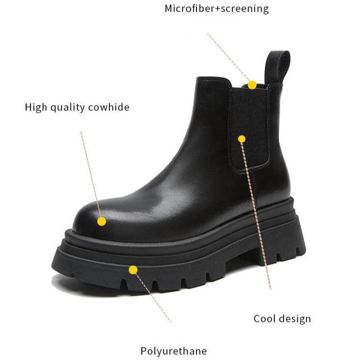 Women's Platform Short Chelsea Boots