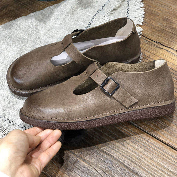 Handmade Leather Flat Soft Sole Women's Shoes