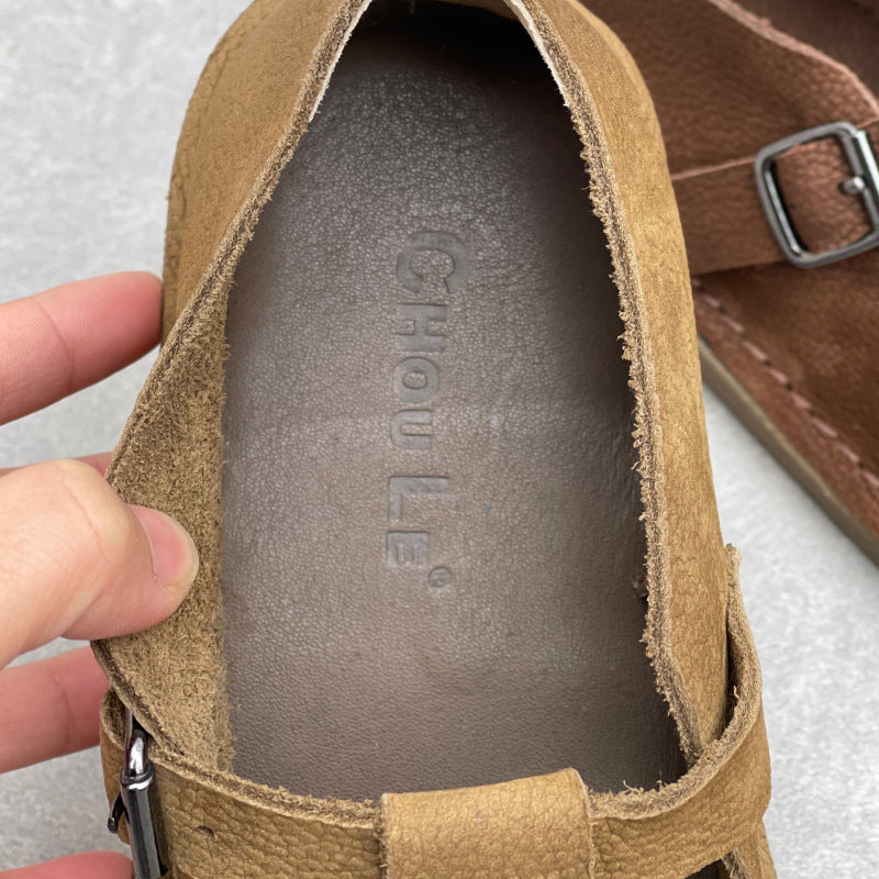 Handmade Leather Flat Soft Sole Women's Shoes