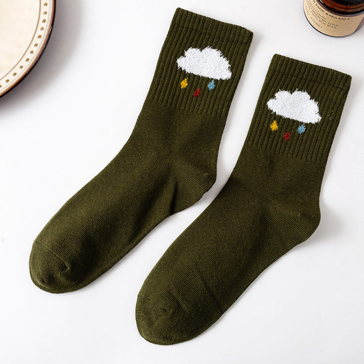 3 Pairs Ideas About The Weather Cotton Socks Women's Socks