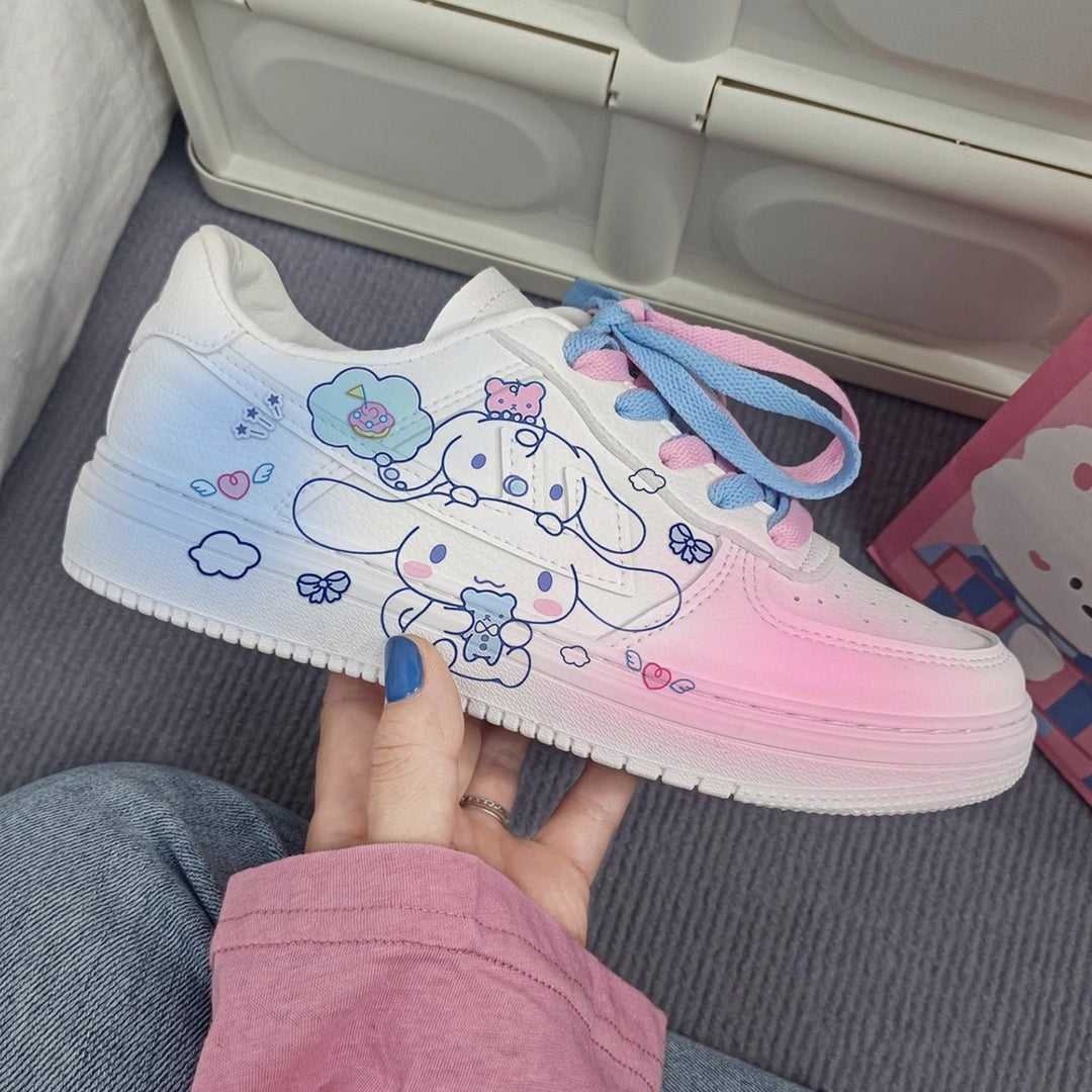 Cute Preppy Sneakers Aesthetic Shoe With Low-top