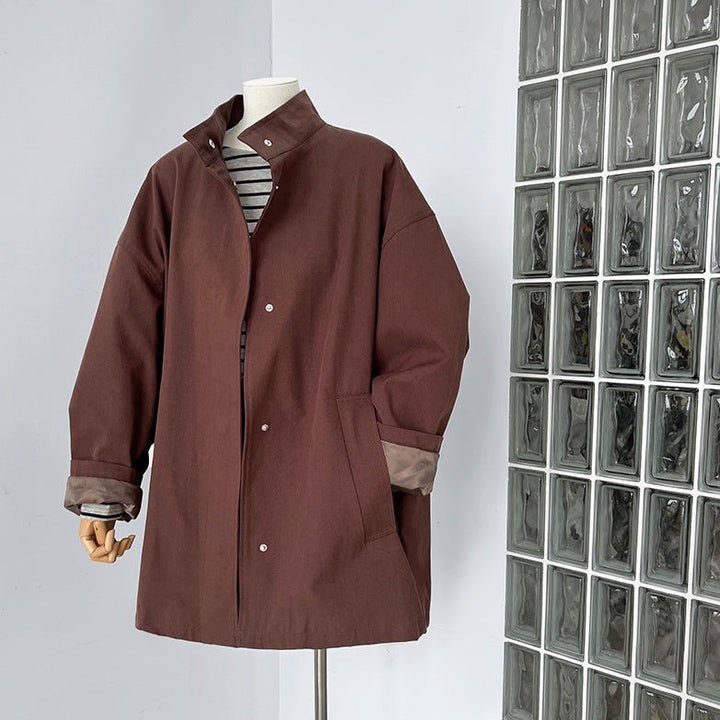 Cstand Collar Japanese Style Oversize Coat