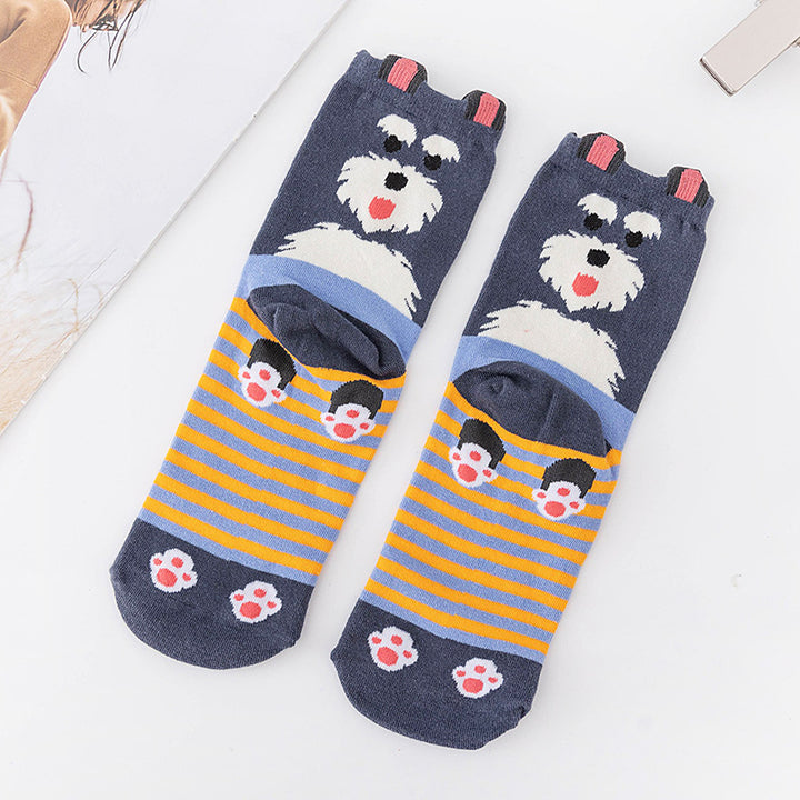 5 Pairs Cute Animal Socks for Women, Funny Dog Socks