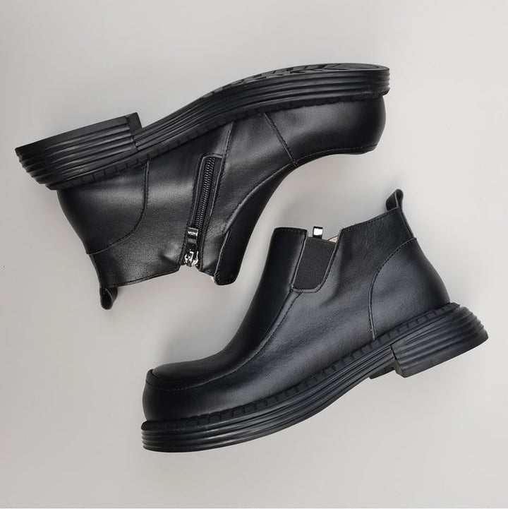 Women's British-Style Wide Toe Derby Boot – Soft Rubber Sole, Comfortable Fit