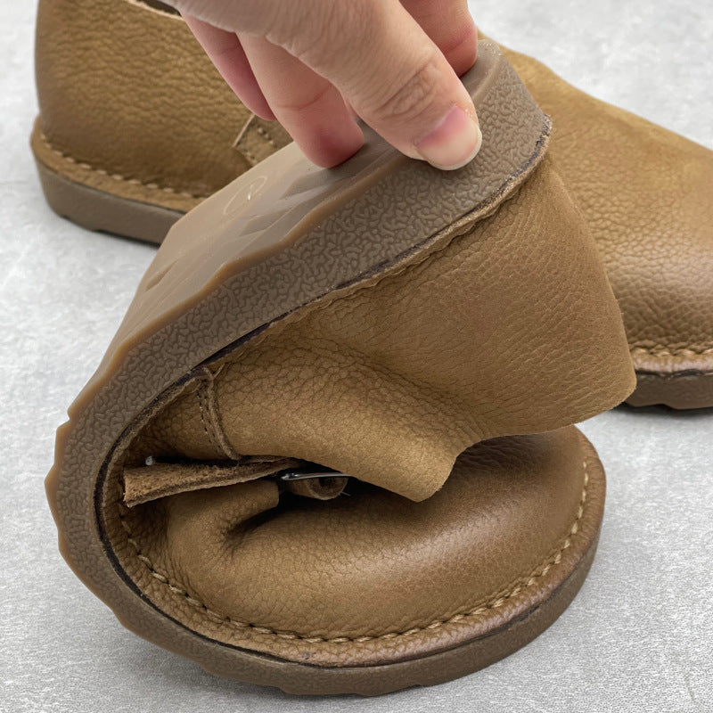 Handmade Leather Flat Soft Sole Women's Shoes