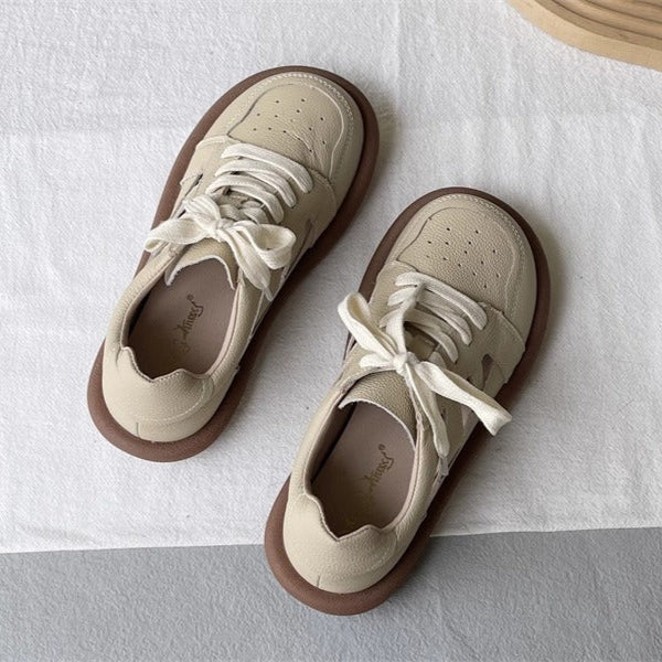 Women's Comfortable Cut-Out Leather Sneaker Sandals – Flat & Casual Everyday Style