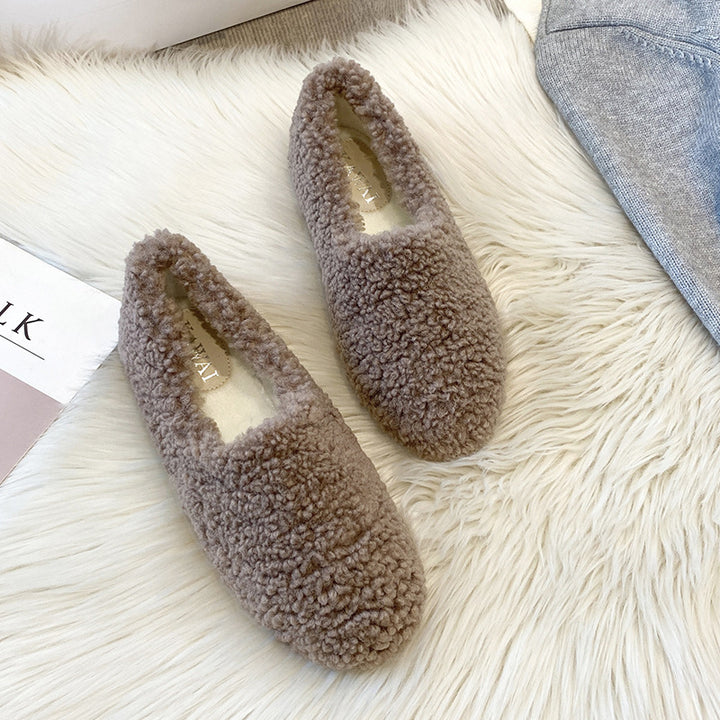Women's Winter Warm & Comfortable Plush Fur Loafers Shoes