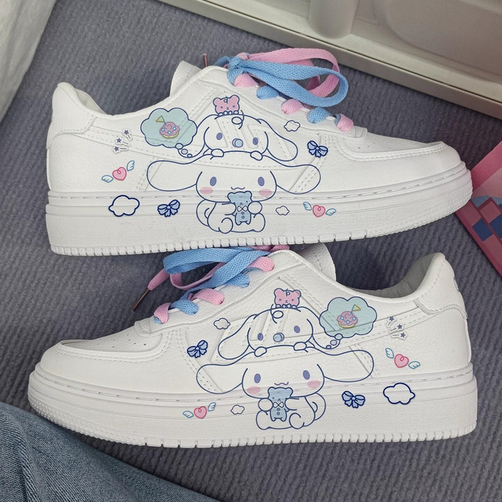 Cute Preppy Sneakers Aesthetic Shoe With Low-top