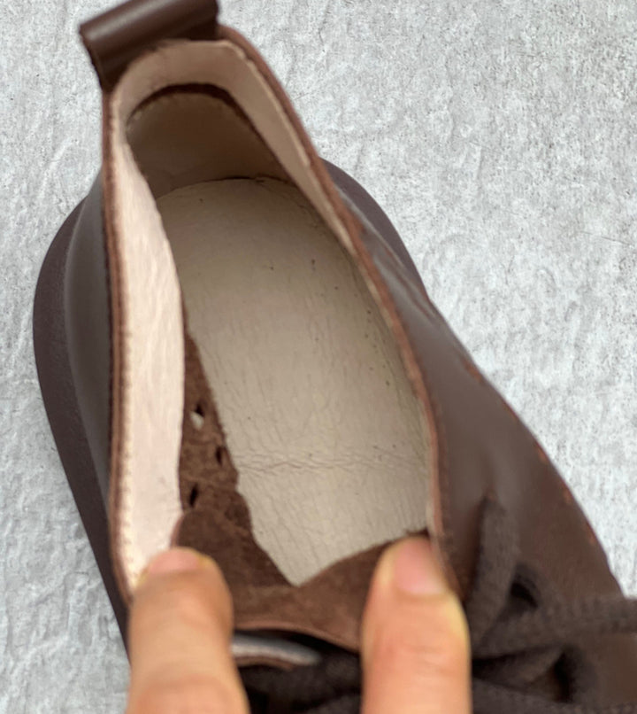 Women's Summer Leather Hole Hollow Out Lace Up Flat Sandal Boots