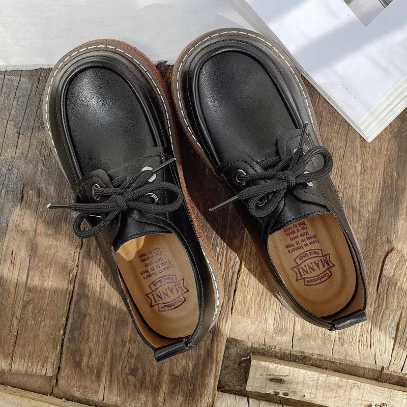 Women's Retro Lace-Up Flats – Casual & Comfortable Everyday Shoes