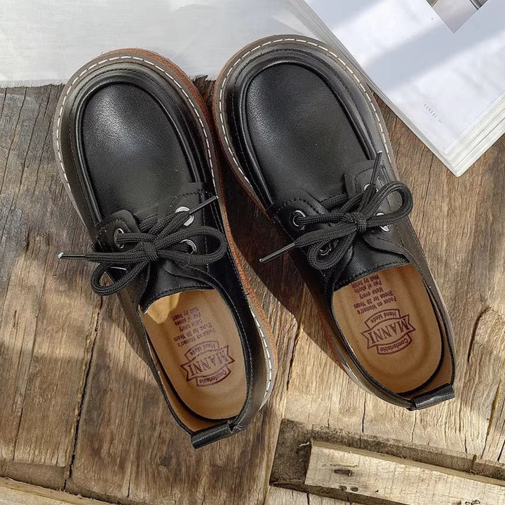 Women's Retro Lace-Up Flats – Casual & Comfortable Everyday Shoes