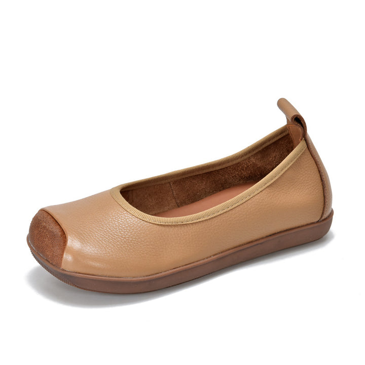 Comfortable Women's Slip-On Square-Toe Flats – Soft Casual Shoes