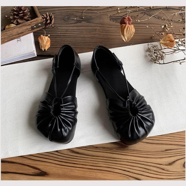 Women's Mori Girl Style Velcro Closed Toe Sandals