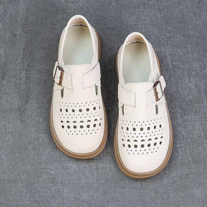 Women's Genuine Leather Fisherman Sandals Barefoot-Friendly Casual Summer Flats