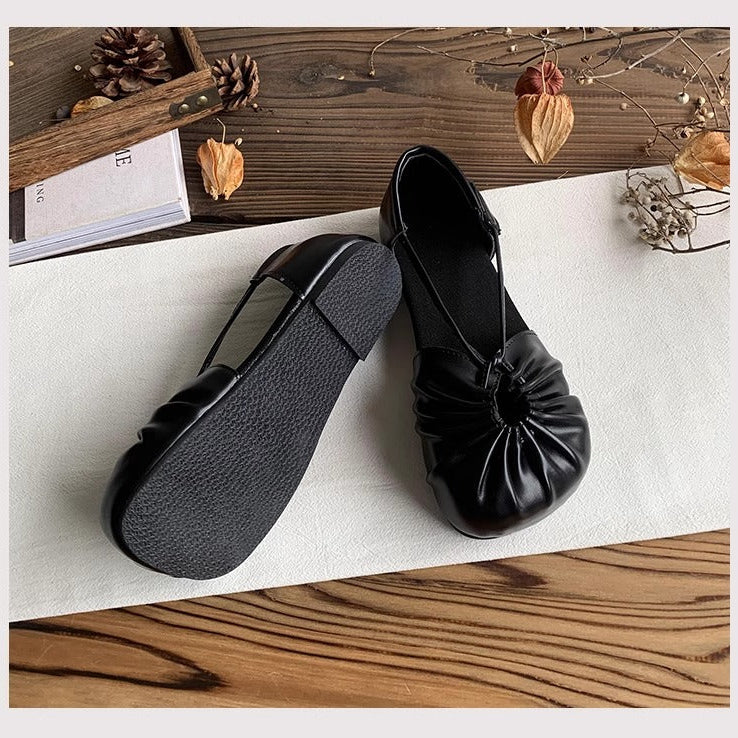 Women's Mori Girl Style Velcro Closed Toe Sandals