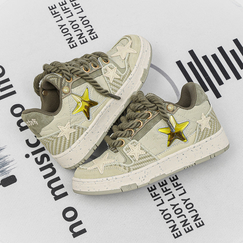 Couple Style Casual Sneakers – Star Design Low-Top Shoes for Men & Women
