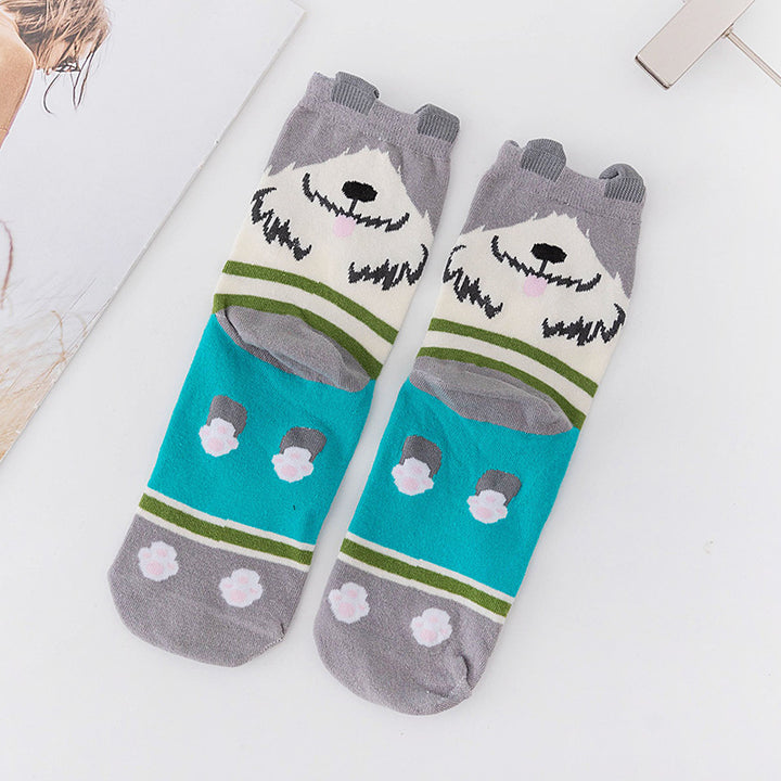 5 Pairs Cute Animal Socks for Women, Funny Dog Socks