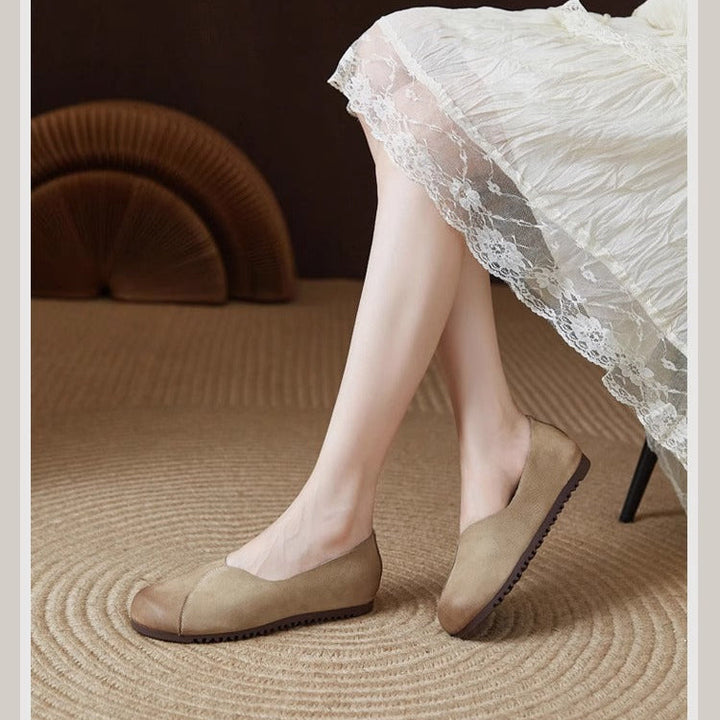 Genuine Leather Casual Comfortable Daily Overalls Glove Shoes Women's Shoes