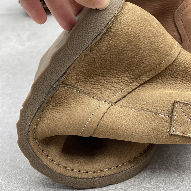 Women's Minimalist Leather Zipper Ankle Boots – Everyday Style