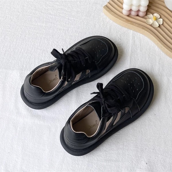 Women's Comfortable Cut-Out Leather Sneaker Sandals – Flat & Casual Everyday Style