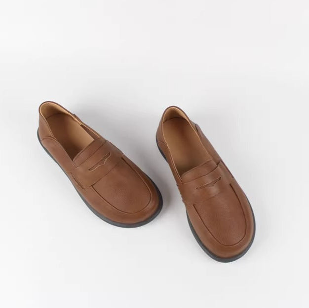 Women's Handmade Leather Classic British Style Loafers